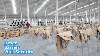 راه حل امنیتی دیوار مانع گالوانیزه سنگین Hesco