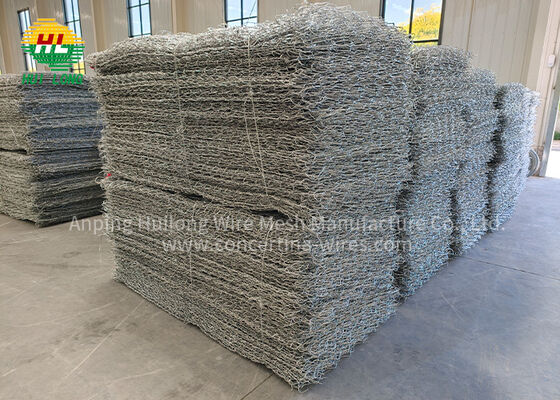 Muro Gaviones Galvanizado Hexagonal 2x1x1m Stock Disponible Obra Ingenieria Contencion Taludes Control Erosion Inmediato