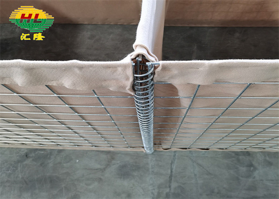 1*1*10m 75*75mm Mesh Hesco Tower ارتش گرم غوطه ور شده گالوانیزه برای نظامی