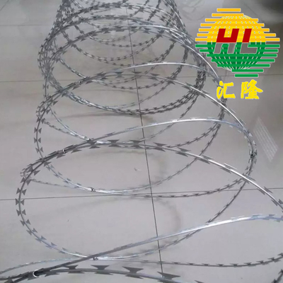 BTO-22 کنسرتینا ریزر سیم کویل کشش بالا Ss 304 فولاد ضد زنگ 316 گرم غوطه ور گالوانیزه