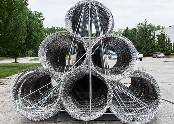موارد استفاده چندگانه Concertina Razor Wire Fence 730mm Hot Dipped Galvanized