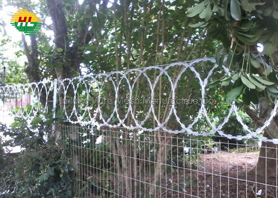 ضد سرقت Concertina Razor Wire Fence ، Flat Loop BTO 22 Razor Wire